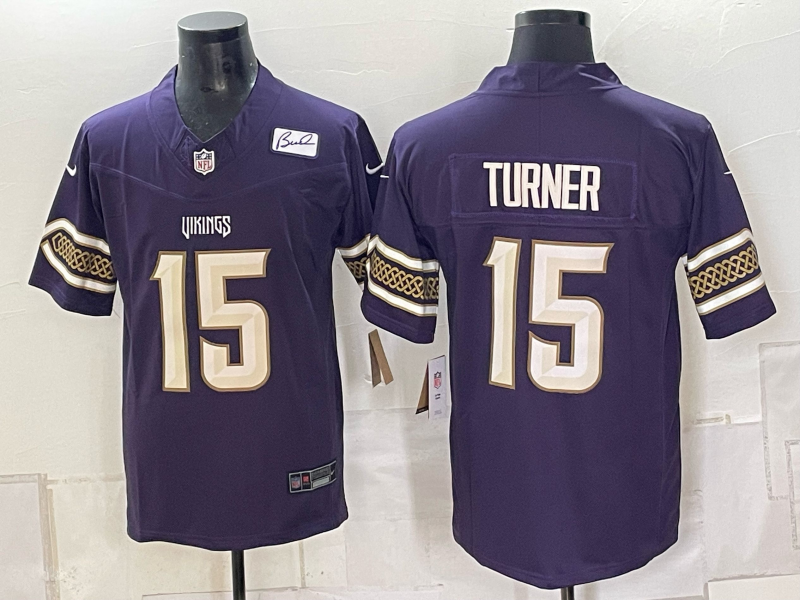 Men 2026 Minnesota Vikings #15 Turner purple Nike Limited NFL jersey 100402->san diego padres->MLB Jersey